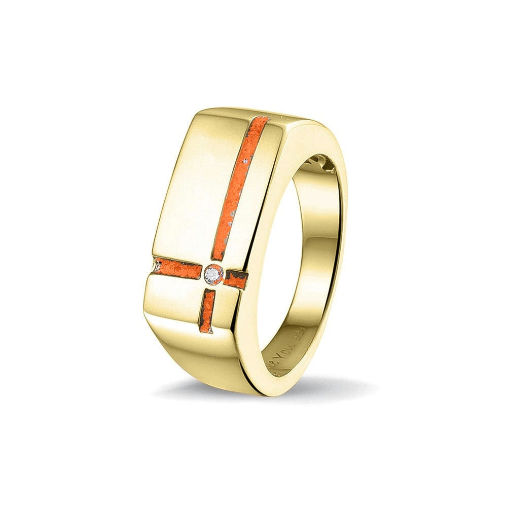 See You Gouden herenring met kruis en zirkonia – RG-039 – afbeelding 9
