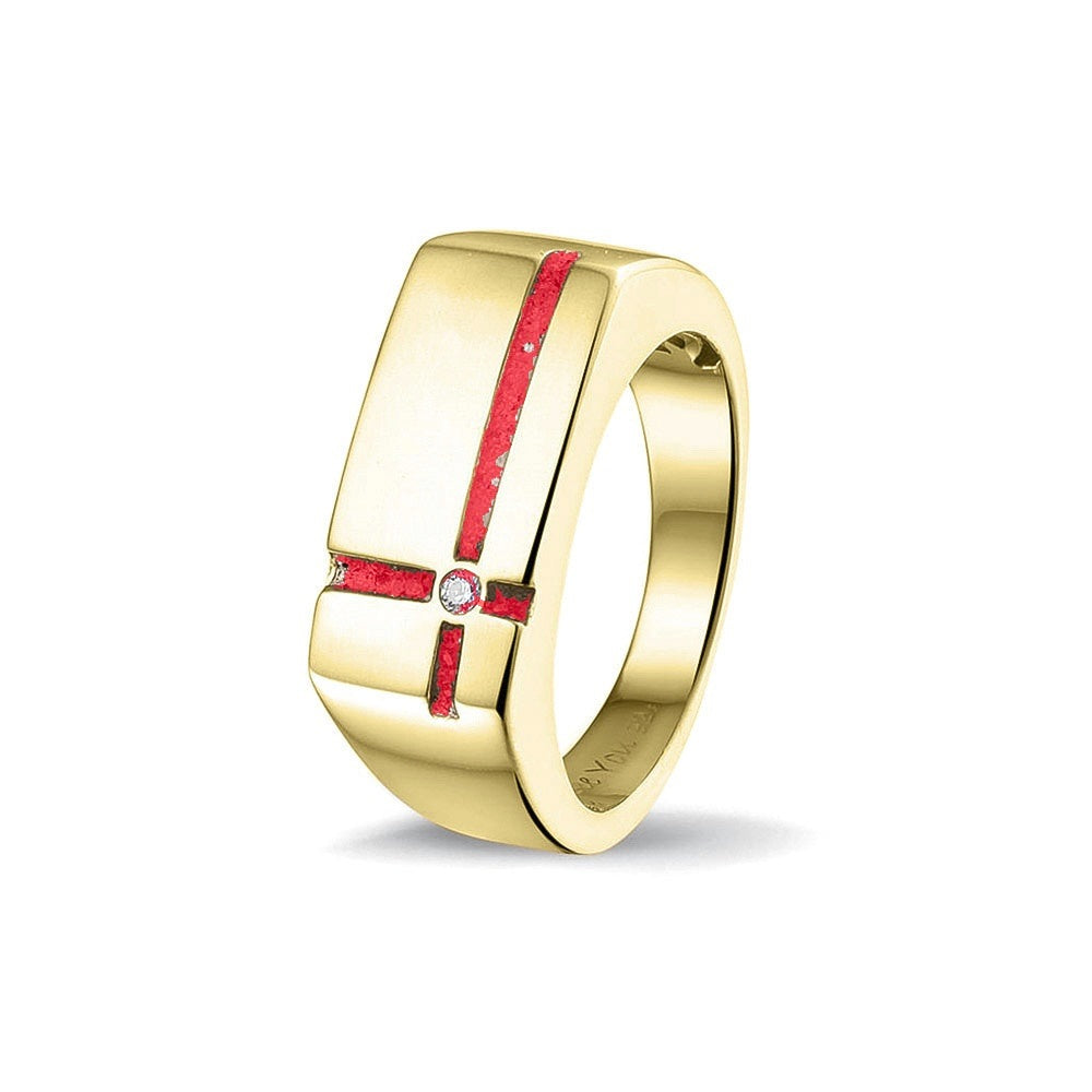 See You Gouden herenring met kruis en zirkonia – RG-039 – afbeelding 11
