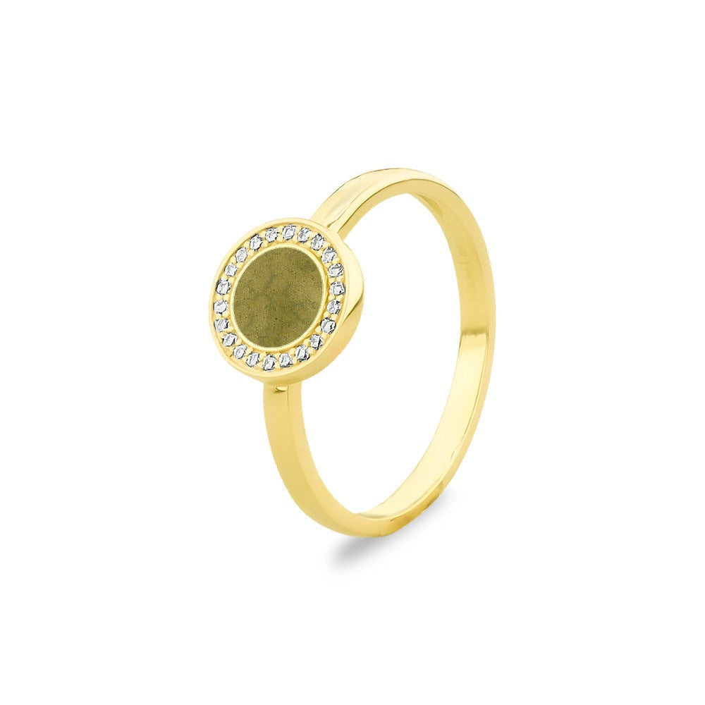 See You Diskring voor as met steentjes in goud – RG-056 – afbeelding 20