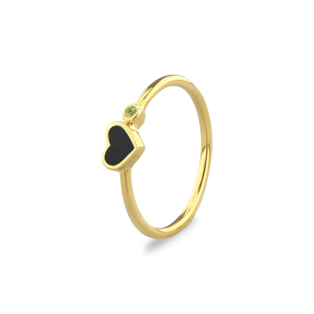 See You Gouden hartring met as en geboortesteen – RG057 – afbeelding 6
