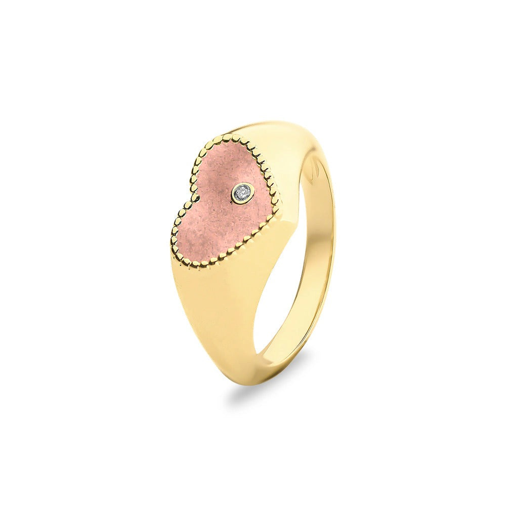 See You Gouden hartring met diamant voor as – RG071 – afbeelding 3