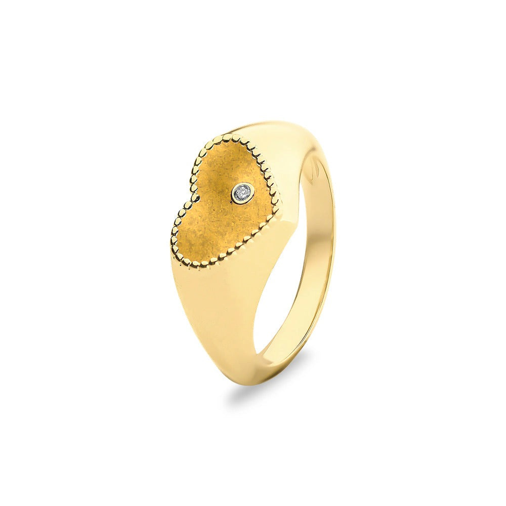 See You Gouden hartring met diamant voor as – RG071 – afbeelding 10