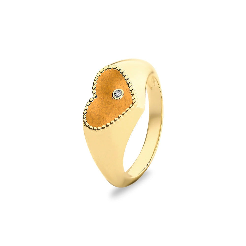 See You Gouden hartring met diamant voor as – RG071 – afbeelding 5