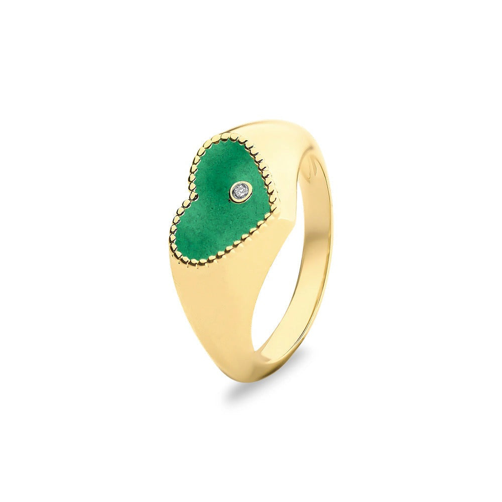 See You Gouden hartring met diamant voor as – RG071 – afbeelding 21