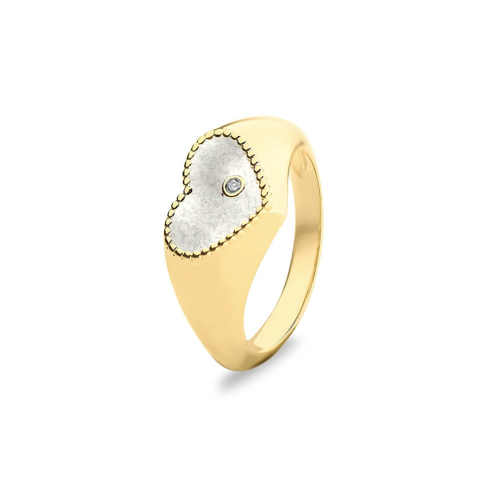 See You Gouden hartring met diamant voor as – RG071 – afbeelding 23