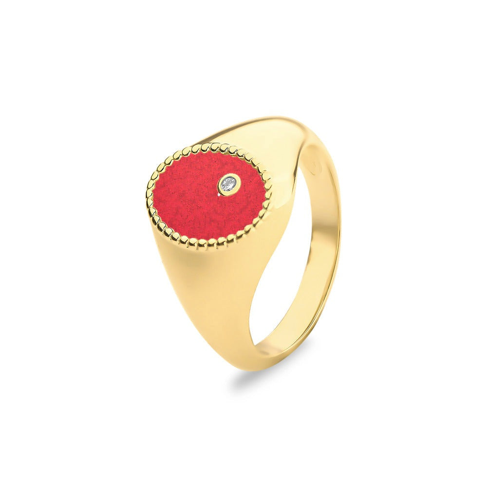 See You Ovale gouden asring met diamant – RG072 – afbeelding 11