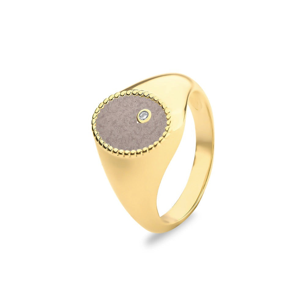 See You Ovale gouden asring met diamant – RG072 – afbeelding 4