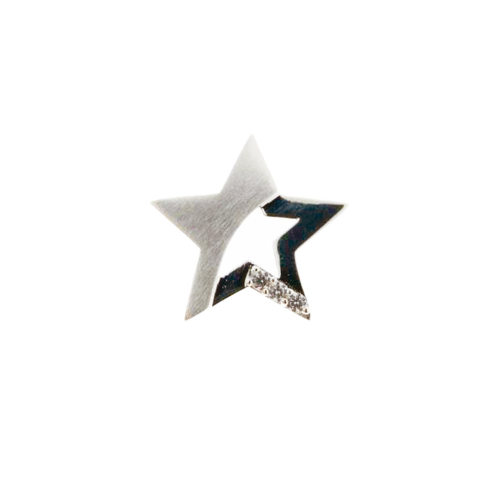 See You Ashanger ster mat en glanzend in zilver – RL-002 – afbeelding 1