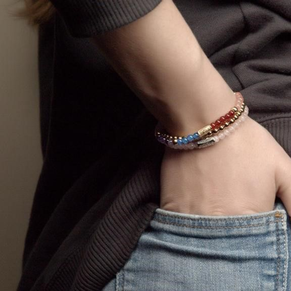 Rebel & Rose Stones Only 4mm Armband RR-40017-S – Roze