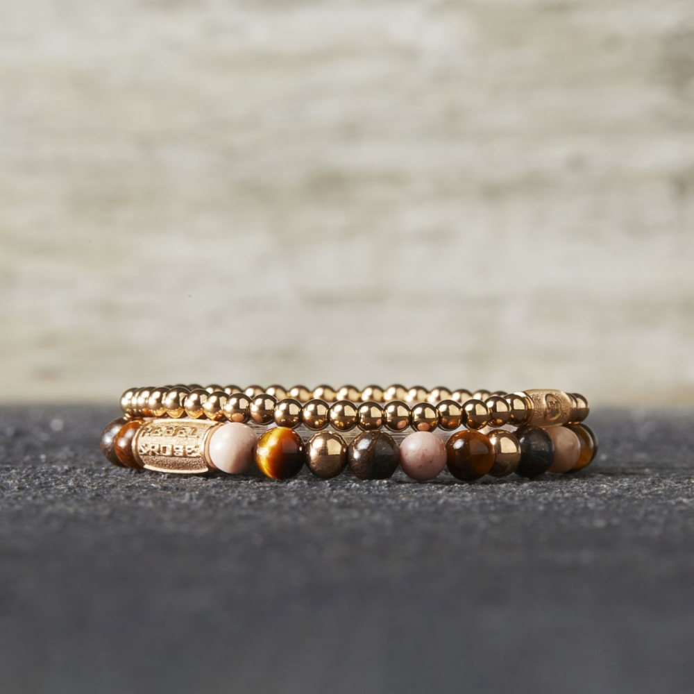 Rebel & Rose Stones Only 4mm Armband RR-40039-R – Rosé-goud