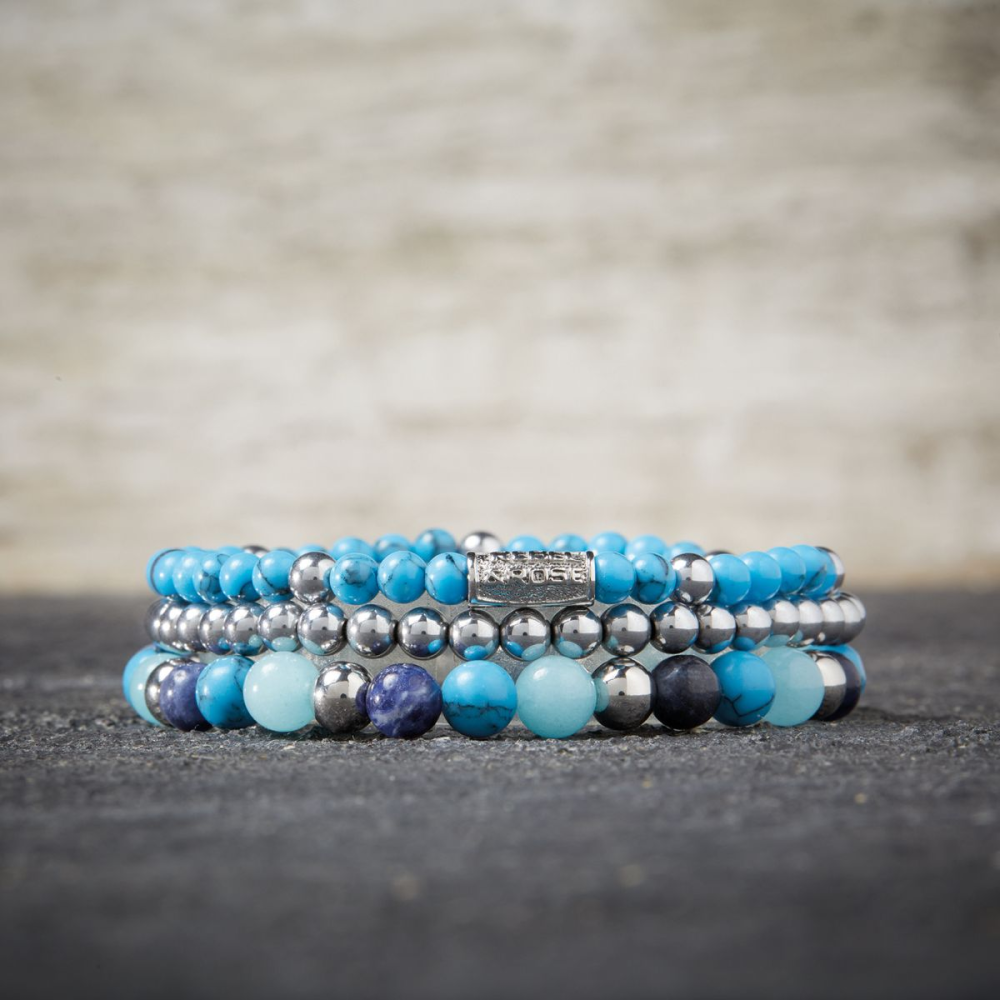 Rebel & Rose Stones Only 4mm Armband RR-40040-S – Zilvergrijs/glimmend