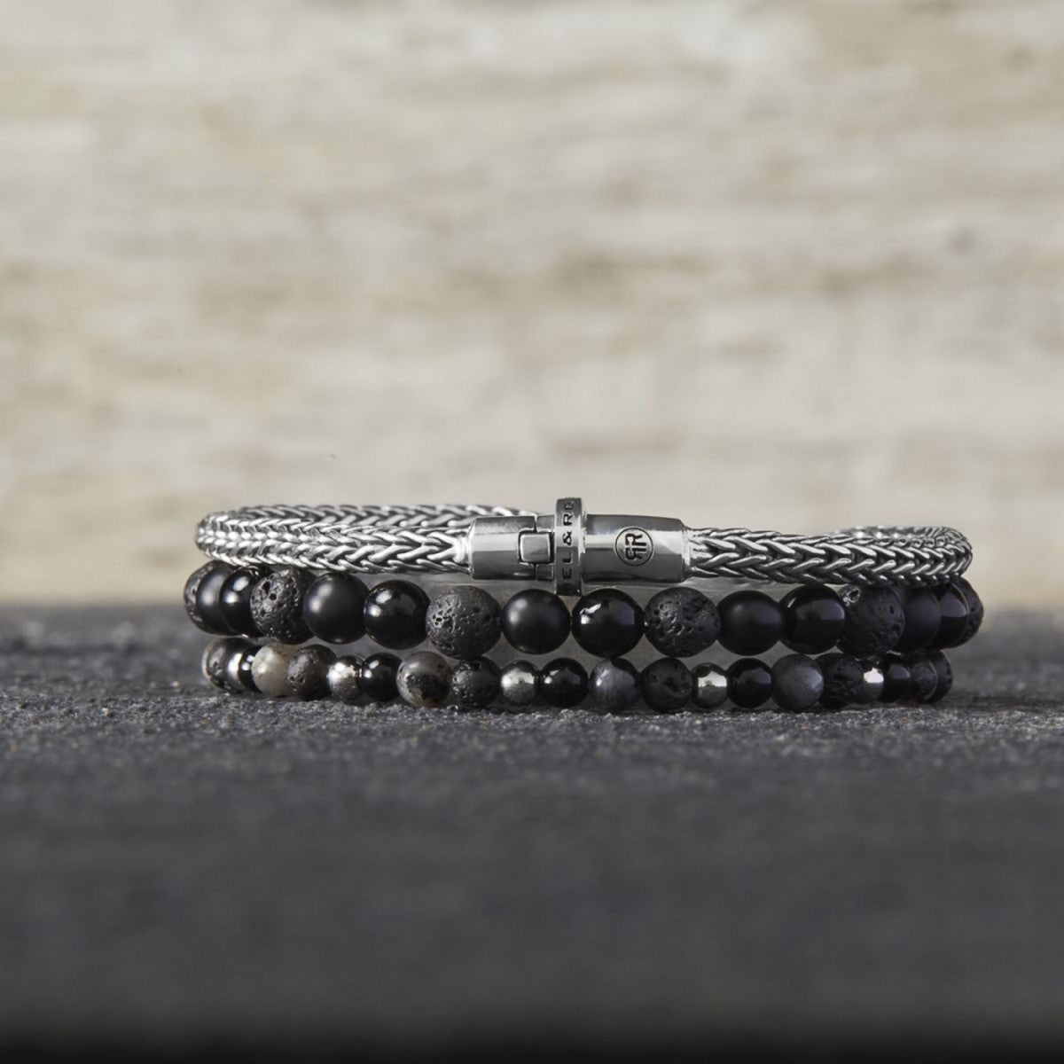 Rebel & Rose Armband Shiny Night 4mm Hematiet RR-40041-S - PansiteNederland.nl