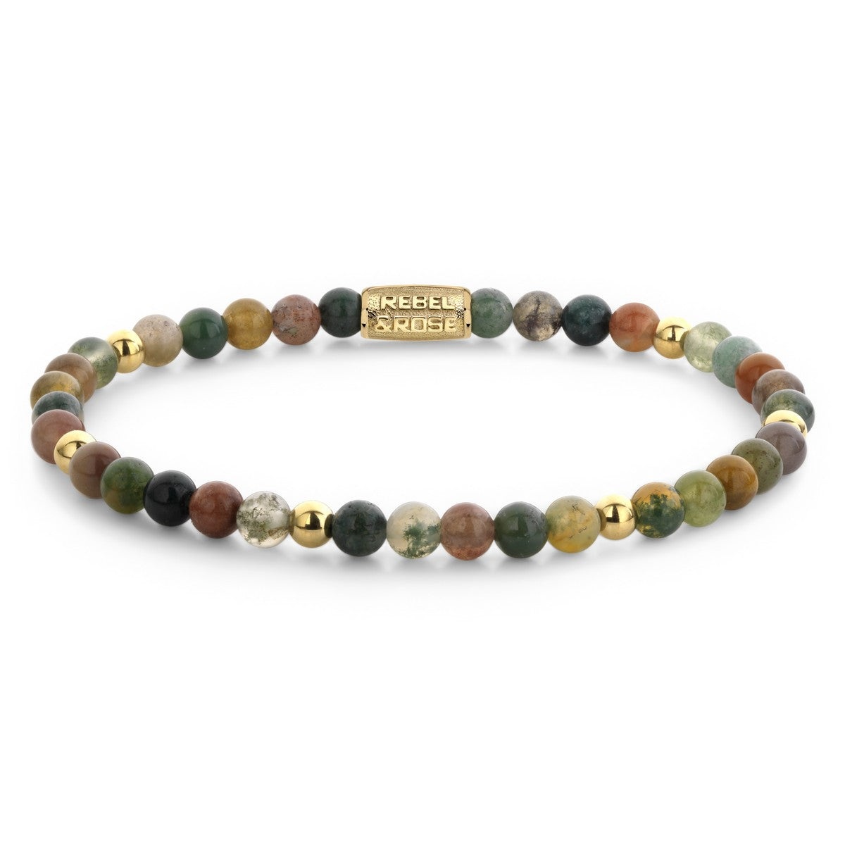 Rebel & and Rose - Armband - Indianummer - 18 ct yellow gold ionplated - 4mm Armband - RR-40046-G Dames - PansiteNederland.nl