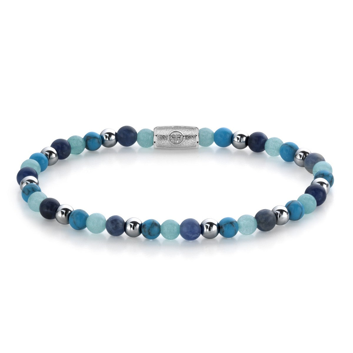 Rebel & and Rose - Armband - Blue Summer Vibes - 4mm - RR-40054-S Dames - PansiteNederland.nl