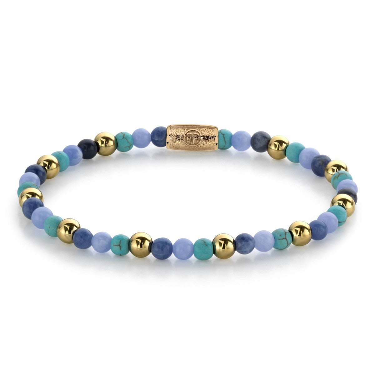 Rebel & Rose Armband Winter Blues 4mm 18K Geelgoud Ionplated Unisex RR-40055-G - PansiteNederland.nl