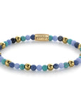 Rebel & Rose Armband Winter Blues 4mm 18K Geelgoud Ionplated Unisex RR-40055-G - PansiteNederland.nl