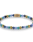 Rebel & Rose Armband Winter Blues 4mm 18K Geelgoud Ionplated Unisex RR-40055-G - PansiteNederland.nl