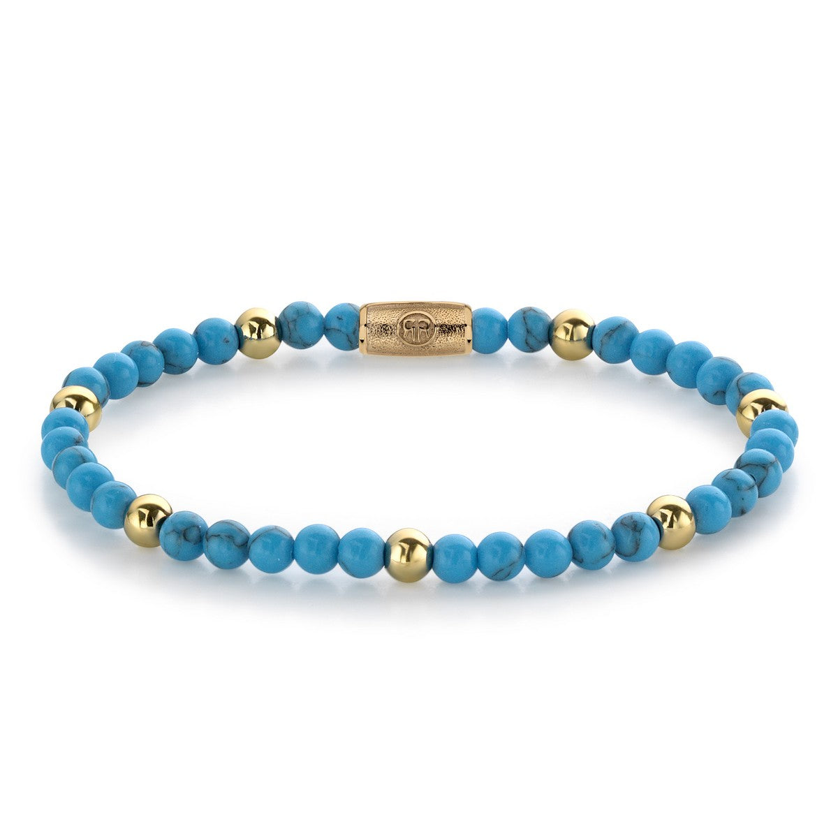 Rebel & Rose More Balls Than Most 4mm Armband RR-40059-G - Turquoise/ Zilverkleurig
