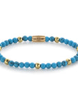 Rebel & Rose Armband Turquoise Delight 4mm 18K Geelgoud Ionplated Unisex RR-40059-G - PansiteNederland.nl