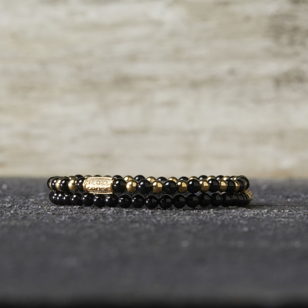 Rebel & Rose More Balls Than Most 4mm Armband RR-40061-G – Bruin/Geelgoud