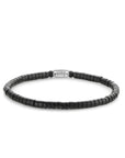 Rebel & Rose Armband Slices The Blacktone 4mm Natuursteen RR-40073-S - PansiteNederland.nl