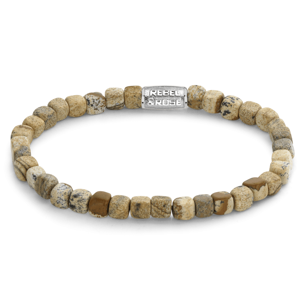 Rebel & and Rose - Armband - Roll The Dice - Woodstock - 4mm Armband - RR-40077-S Heren - PansiteNederland.nl
