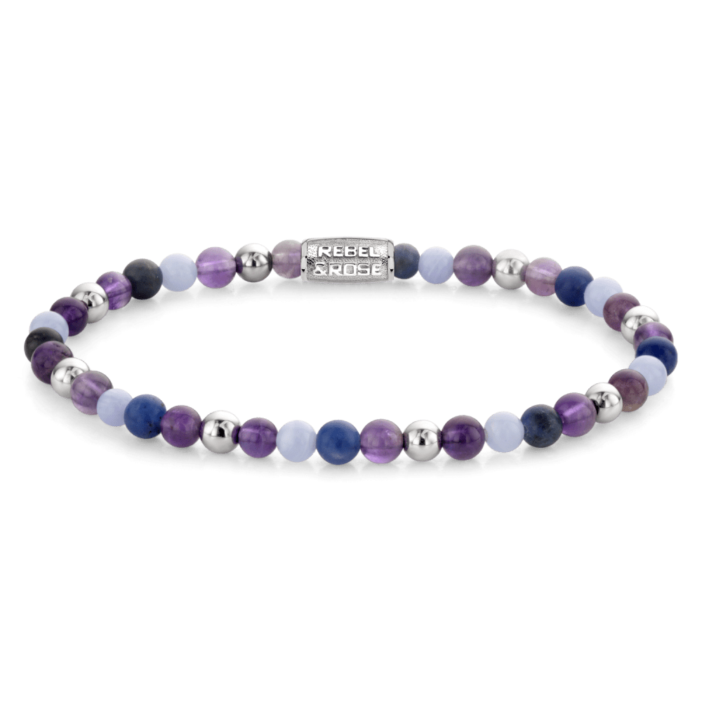 Rebel & and Rose - Armband - Are Violets Blue? - 4mm - RR-40102-S Dames - PansiteNederland.nl