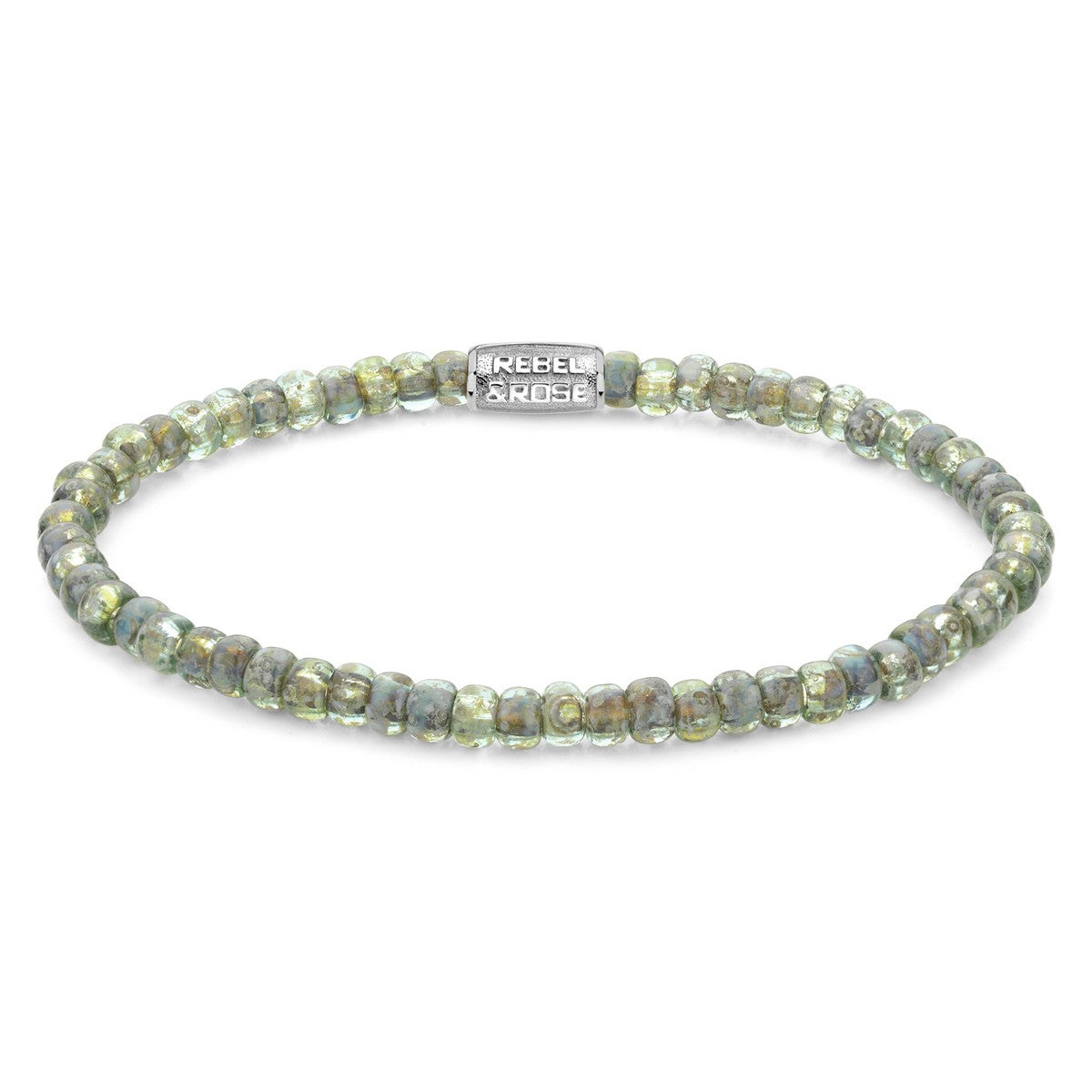 Rebel & and Rose - Armband - Glass Rocksecret Garden - 4mm Armband - RR-40123-S Dames - PansiteNederland.nl