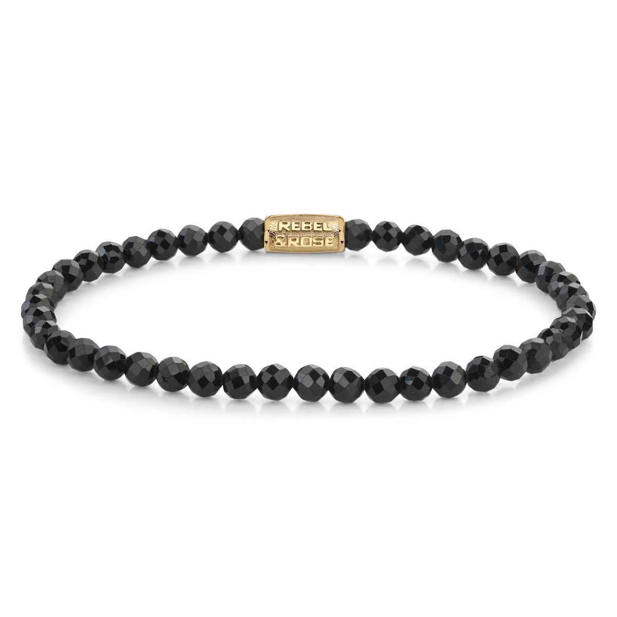 Rebel & Rose Stones Only 4mm Armband RR-40153-G - Zwart