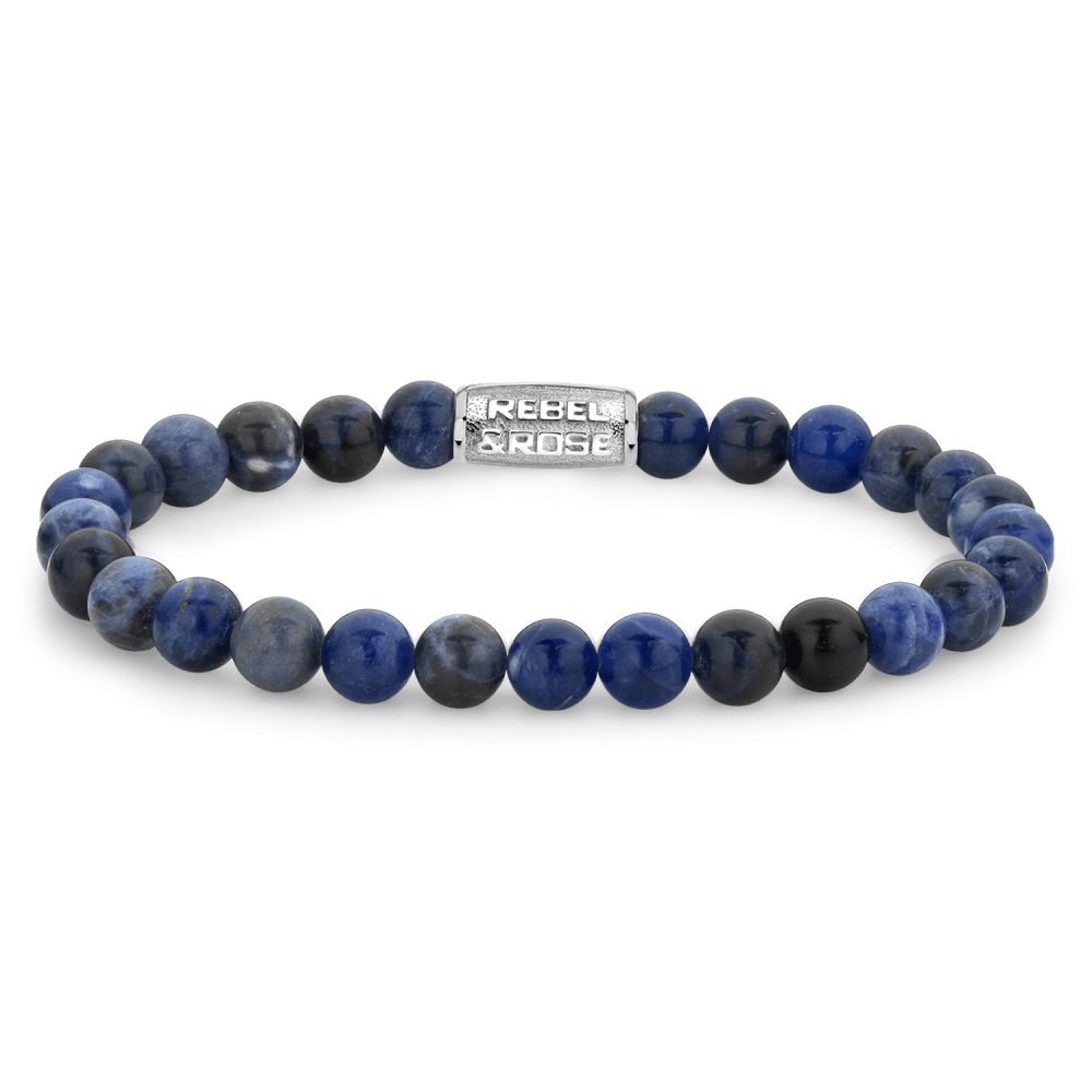 Rebel & and Rose - Armband - Midnight Blue - 6mm Armband - RR-60012-S Unisex - PansiteNederland.nl