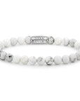 Rebel & Rose Armband Virgin White 6mm Natuursteen Unisex RR-60016-S - PansiteNederland.nl