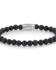 Rebel & and Rose - Armband - Black Rocks - 6mm - RR-60033-S Unisex - PansiteNederland.nl