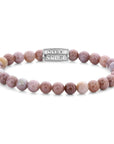 Rebel & Rose Armband Rose Garden 6mm Natuursteen Unisex RR-60038-S - PansiteNederland.nl