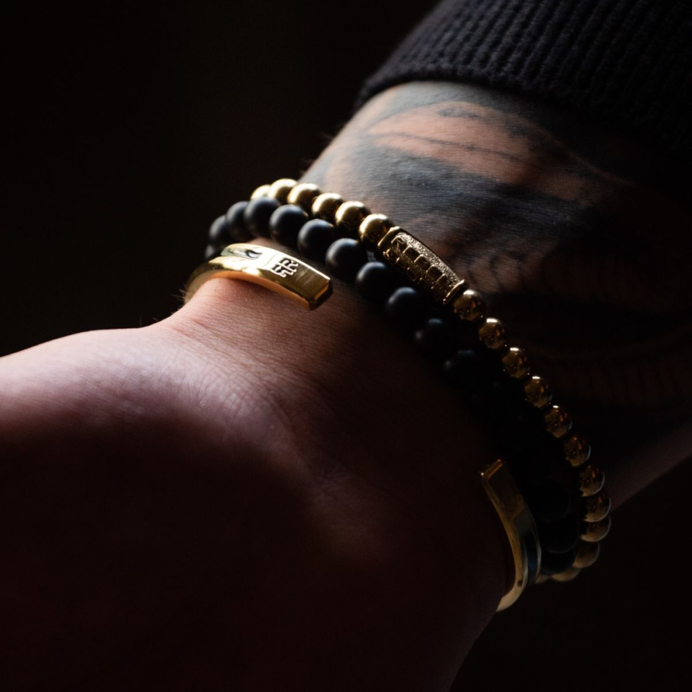 Rebel & Rose Stones Only 6mm Armband RR-60046-G – Geelgoud