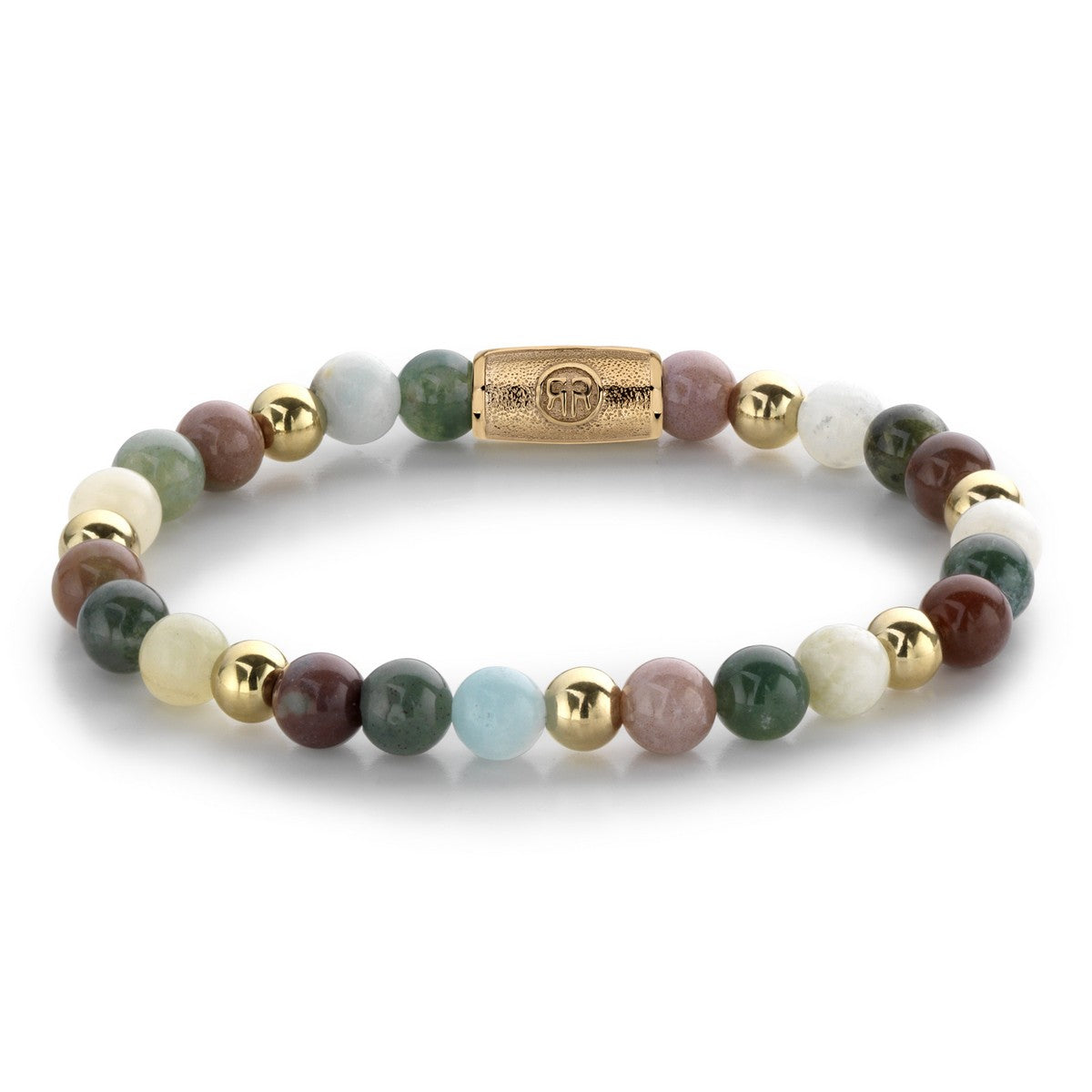 Rebel & and Rose - Armband - Springhine - 18 ct yellow gold ionplated - 6mm Armband - RR-60077-G Dames - PansiteNederland.nl