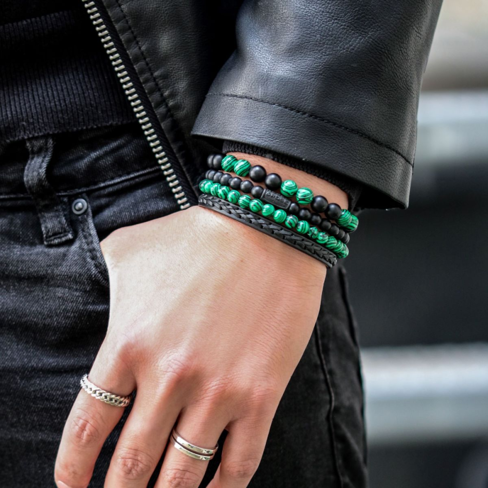 Rebel & Rose Black 6mm Armband RR-60089-B – Zwart