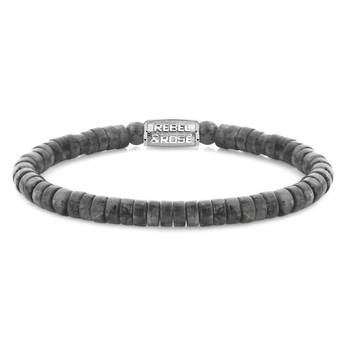 Rebel & and Rose - Armband - Slices - Greyeduction - 6mm Armband - RR-60094-S Heren - PansiteNederland.nl