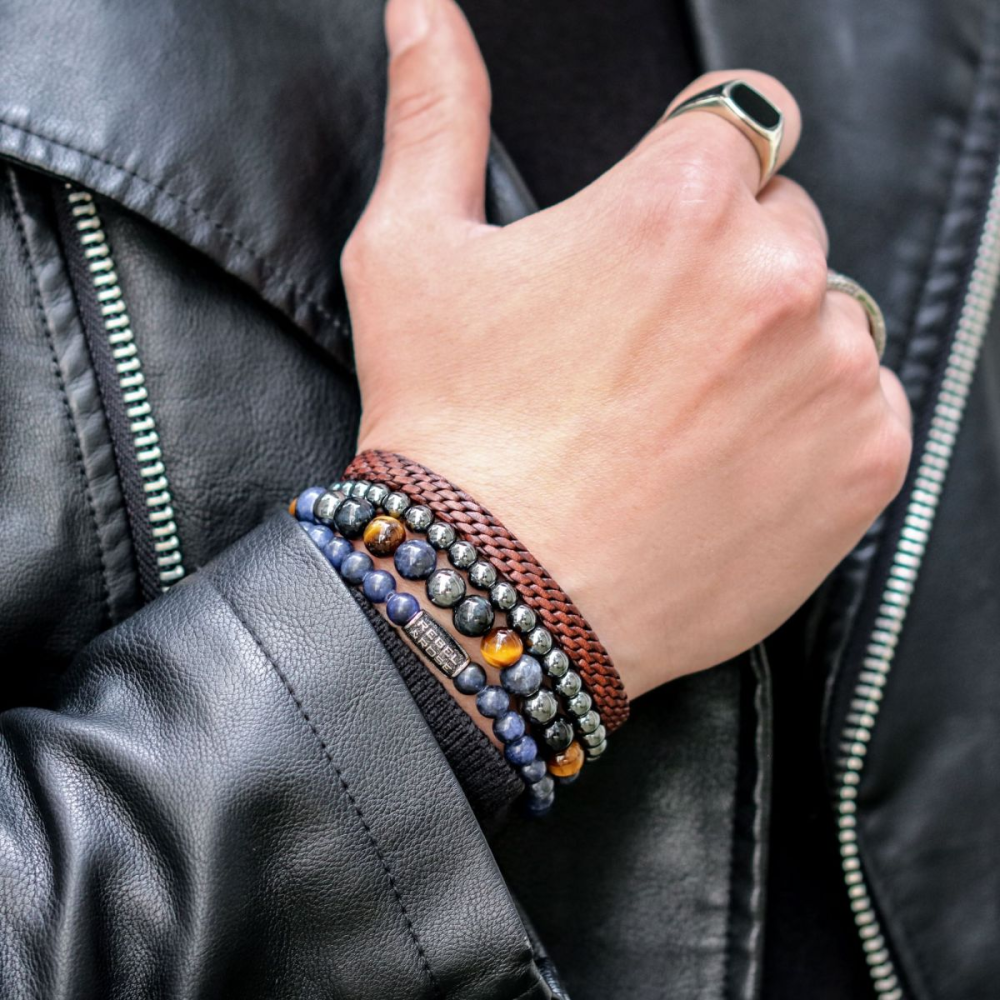 Rebel & Rose Stones Only 6mm Armband RR-60116-V – Blauw
