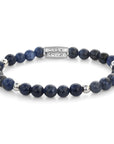 Rebel & and Rose - Armband - Midnight Blue Silver - 6mm Armband - RR-60138-S Dames - PansiteNederland.nl