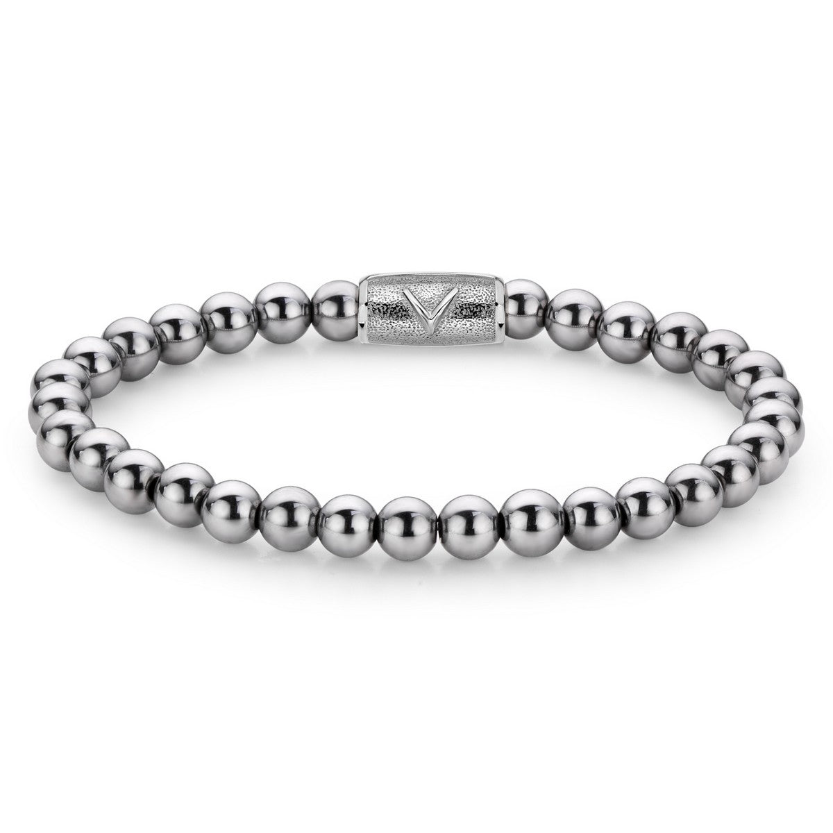 Rebel & Rose Armband Silverhine DV 6mm Natuursteen Unisex RR-6DV01-S - PansiteNederland.nl
