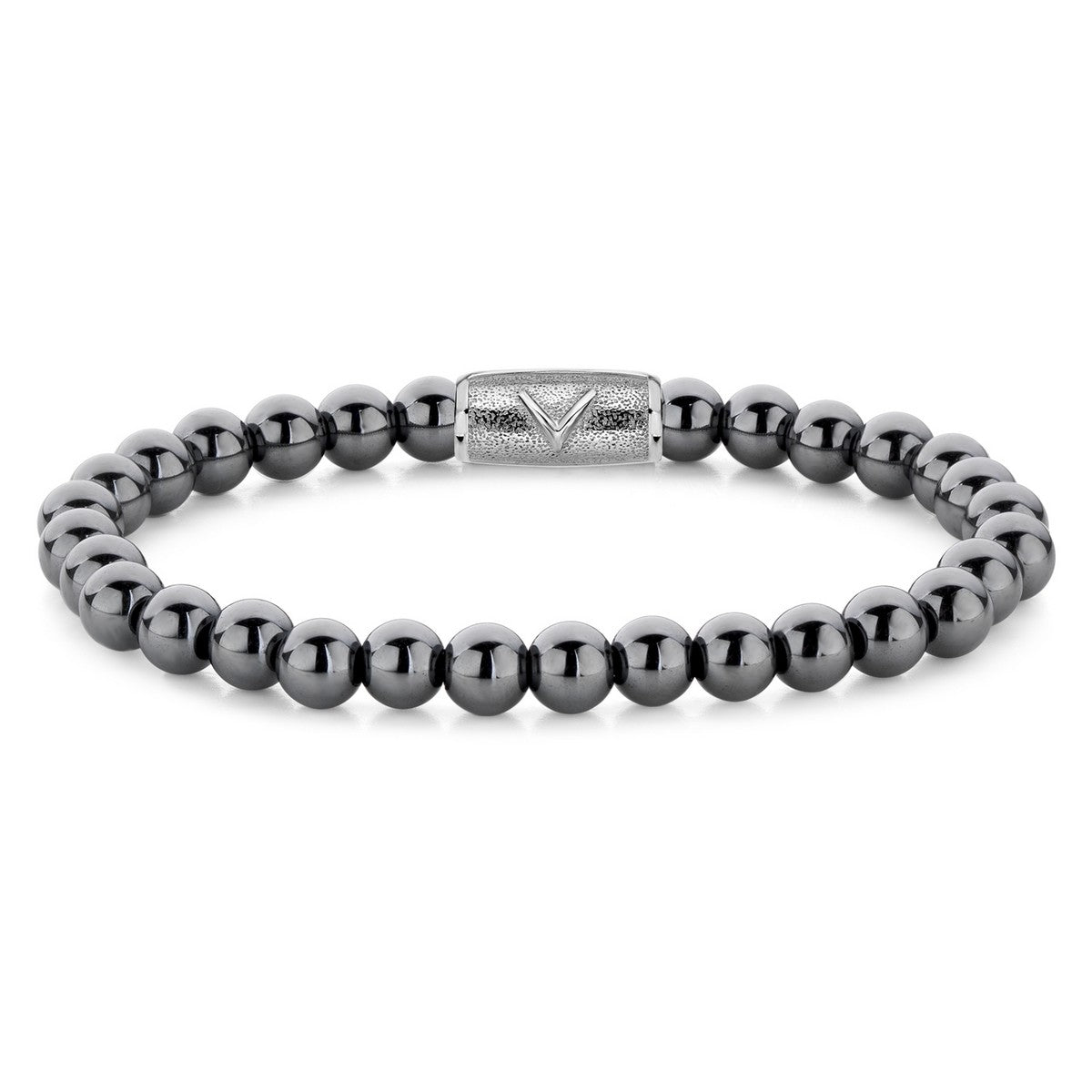 Rebel & Rose Armband Grey Silver Shine DV 6mm Hematiet RR-6DV02-S - PansiteNederland.nl