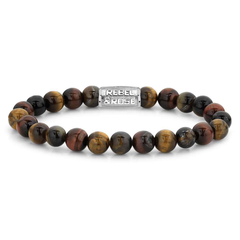 Rebel & and Rose - Armband - Who's afraid of the Tiger - 8mm Armband - RR-80009-S Heren - PansiteNederland.nl