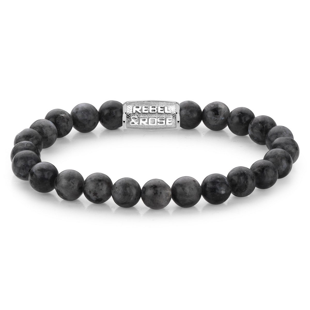 Rebel & and Rose - Armband - Greyeduction - 8mm  Armband - RR-80026-S Heren - PansiteNederland.nl