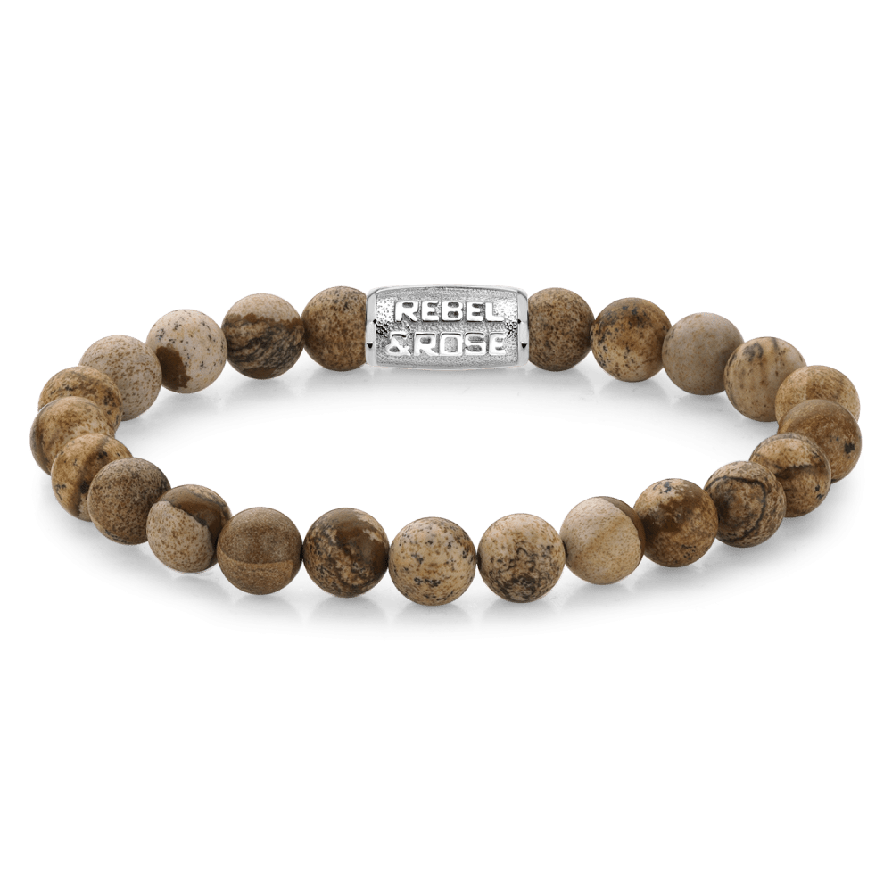 Rebel & and Rose - Armband - Woodstock - 8mm Armband - RR-80027-S Heren - PansiteNederland.nl