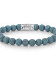 Rebel & and Rose - Armband - Matt Turquoise Delight - 8mm Armband - RR-80043-S Heren - PansiteNederland.nl