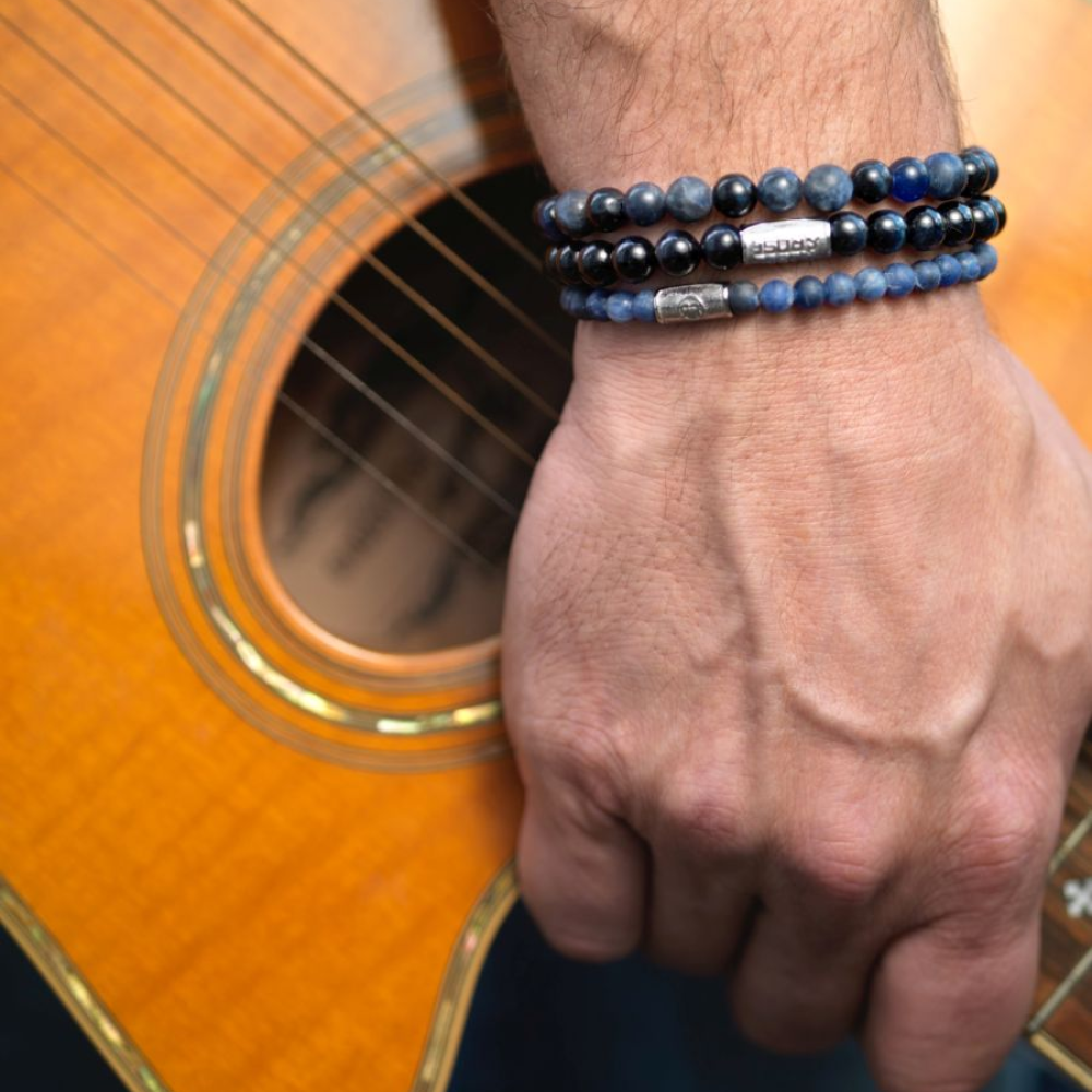 Rebel & Rose Stones Only 8mm Armband RR-80045-S – Blauw