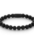 Rebel & Rose Armband Blackoon All-Black 8mm Natuursteen Unisex RR-80071-B - PansiteNederland.nl
