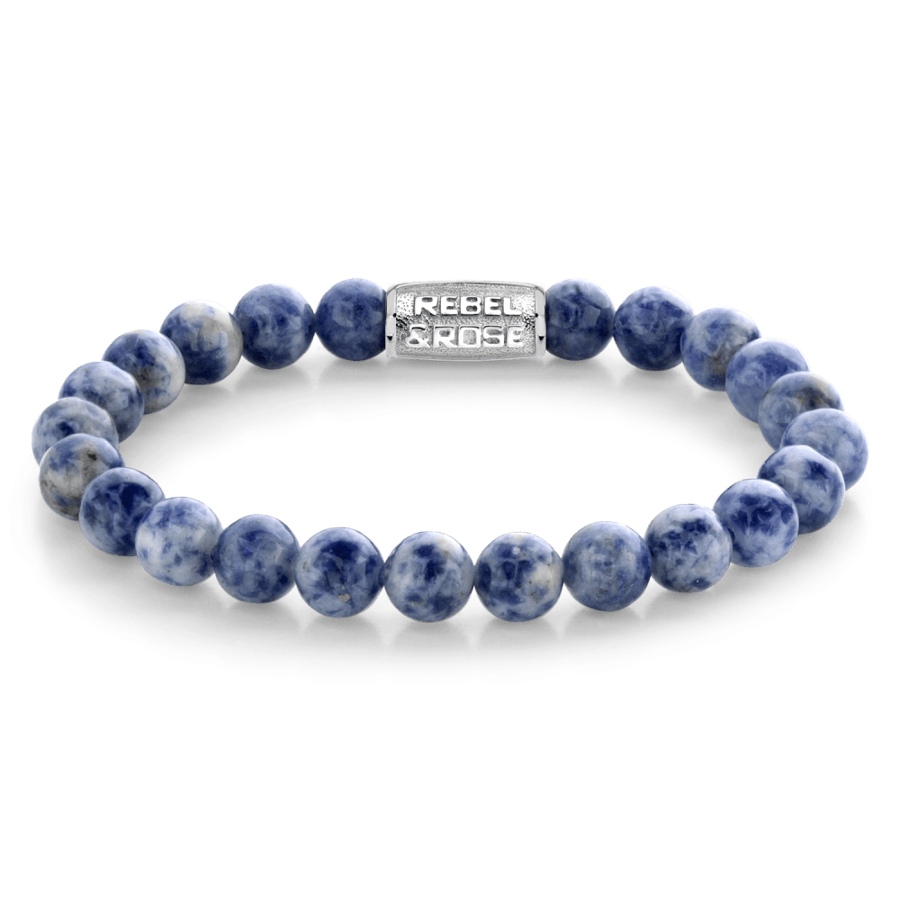 Rebel & and Rose - Armband - Dutch Delfts Blue - 8mm Armband - RR-80079-S Heren - PansiteNederland.nl
