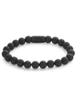 Rebel & Rose Armband Mad Panther All-Black 8mm Natuursteen RR-80082-B - PansiteNederland.nl