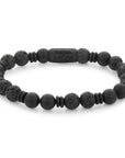 Rebel & Rose Armband Variations Black 8mm Natuursteen RR-80093-B - PansiteNederland.nl